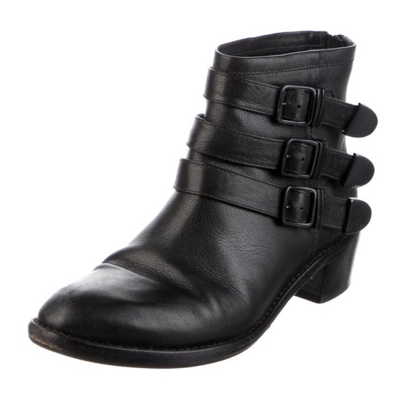 Loeffler Randall leather buckle ankle boots - Picture 1 of 5
